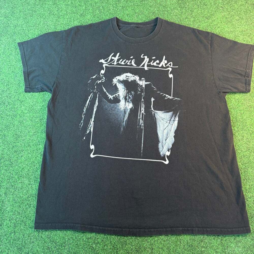 Stevie Nicks Tour 2023 T-Shirt Concert Tee Black Fits XL No Tag Fleetwood Mac